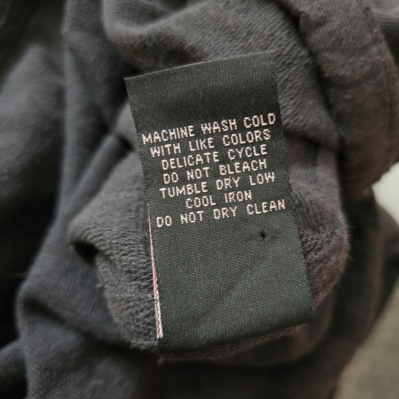 Lucky Brand Zip Up Hooded Sweatshirt Dark Gray Cherry Blossom XS - Picture 11 of 13